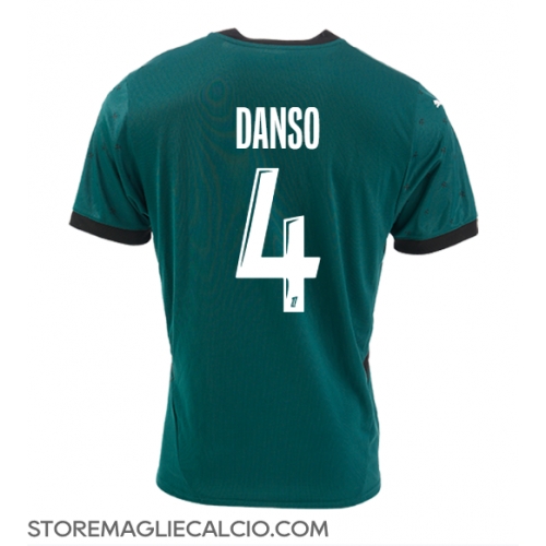 RC Lens Kevin Danso #4 Maglia Gara Trasferta Repliche 2024-25 Maniche Corte RC Lens Kevin Danso #4 Maglia Gara Trasferta Repliche 2024-25 Maniche Corte